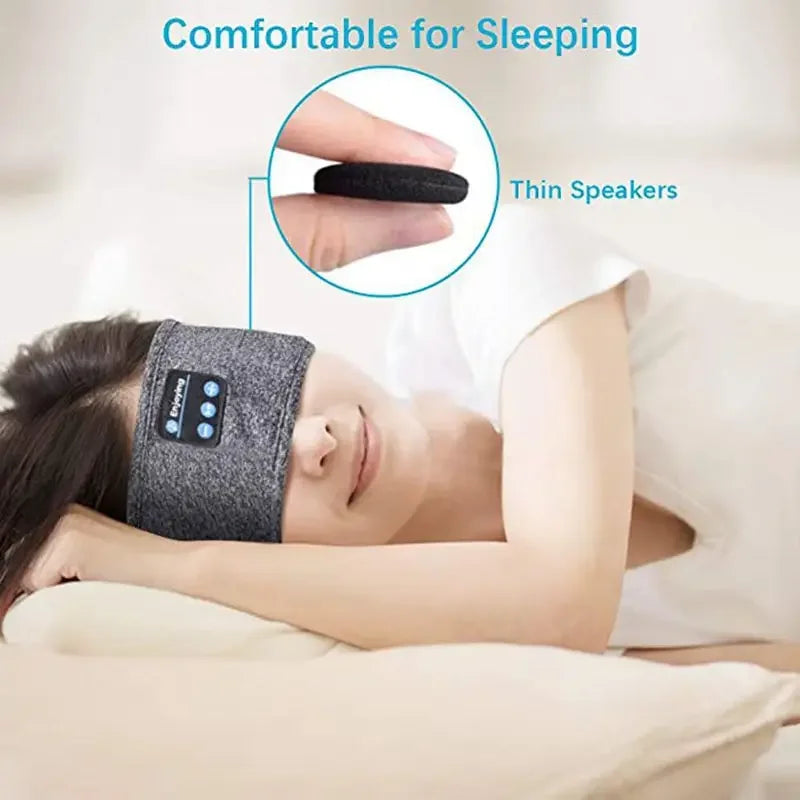 Bluetooth Sleep Headband – Wireless Headphones, Built-In Speakers, Comfortable Fabric, 10-Hour Battery Life