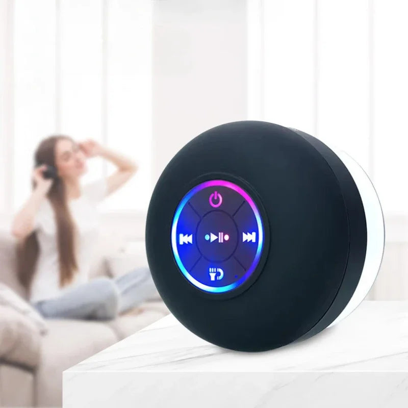 Waterproof Portable Bluetooth Speaker Wireless with LED Light Used for Car Showers Pool