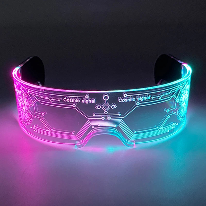 LED Flashing Light 7 Color Mode Glow in the Dark Glasses