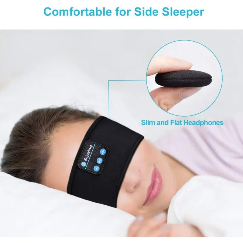 Bluetooth Sleep Headband – Wireless Headphones, Built-In Speakers, Comfortable Fabric, 10-Hour Battery Life