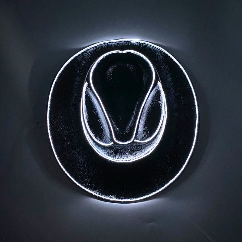 Wireless Disco Luminous LED Cowboy Cowgirl Hat Glowing Light Cap Party Supplies