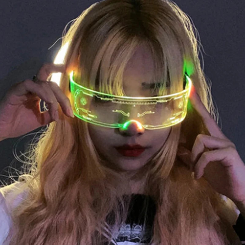 LED Flashing Light 7 Color Mode Glow in the Dark Glasses