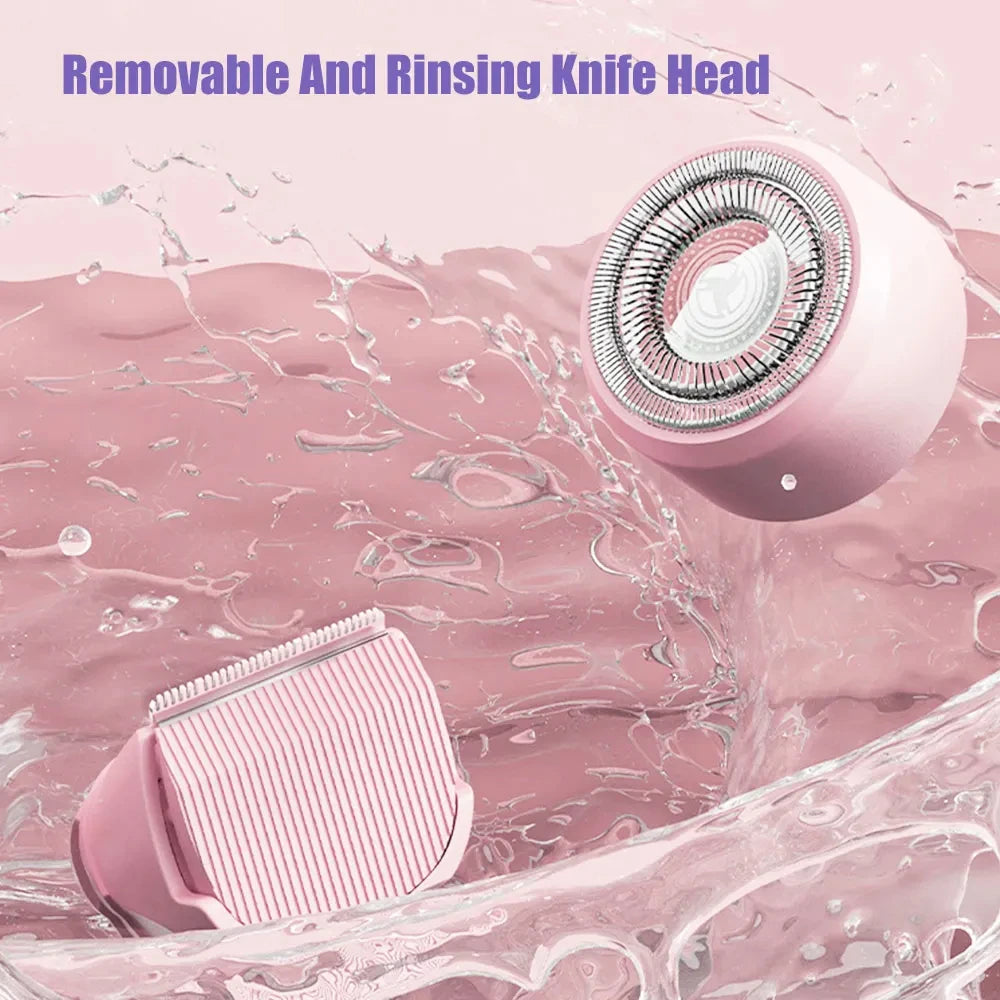 Wireless 2in1 Electric Razor Fashion Women Painless Hair Removal Rechargeable Body Trimmer Shaver