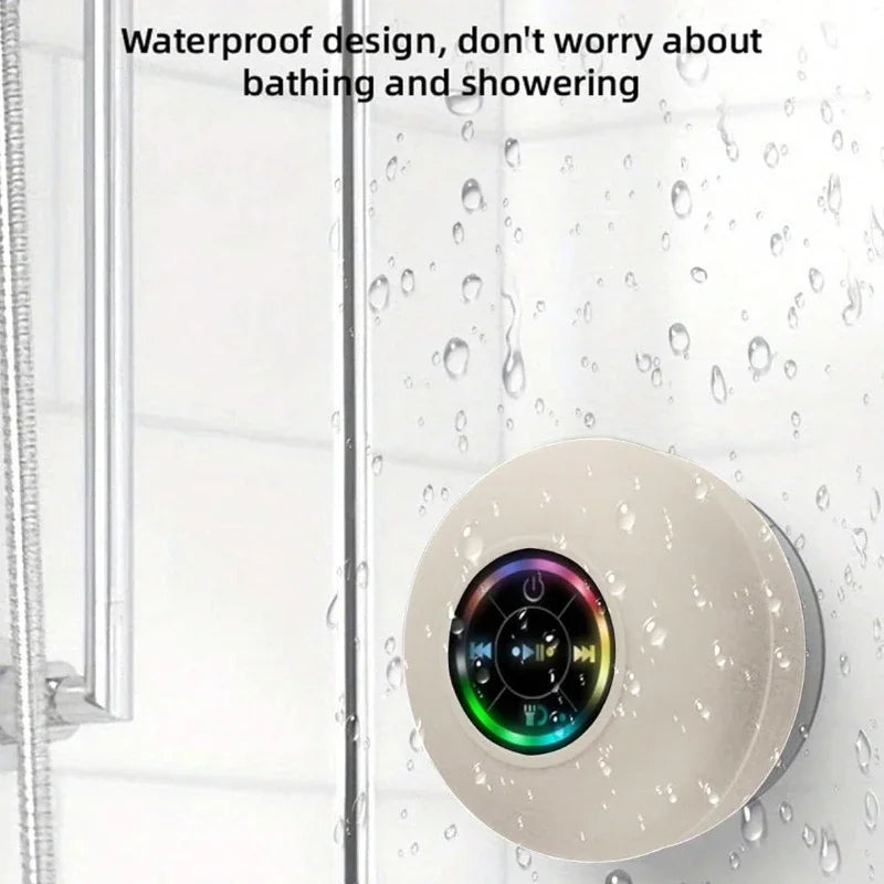 Waterproof Portable Bluetooth Speaker Wireless with LED Light Used for Car Showers Pool