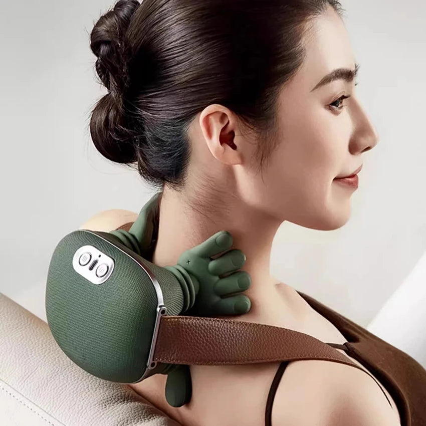 Bionic Neck Shoulder Massager Heated Fatigue Relief Relax Muscle