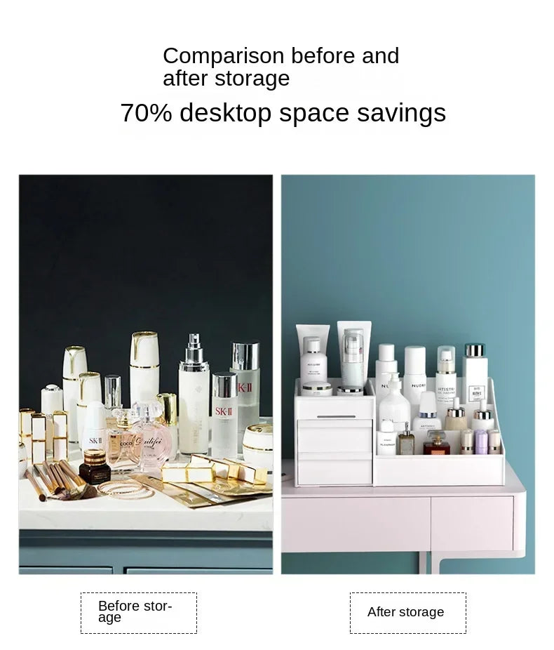 Makeup Organizer Storage Box Cosmetic Dresser Bathroom Organizer for Women Girls