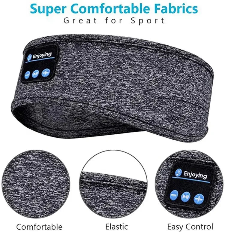Bluetooth Sleep Headband – Wireless Headphones, Built-In Speakers, Comfortable Fabric, 10-Hour Battery Life