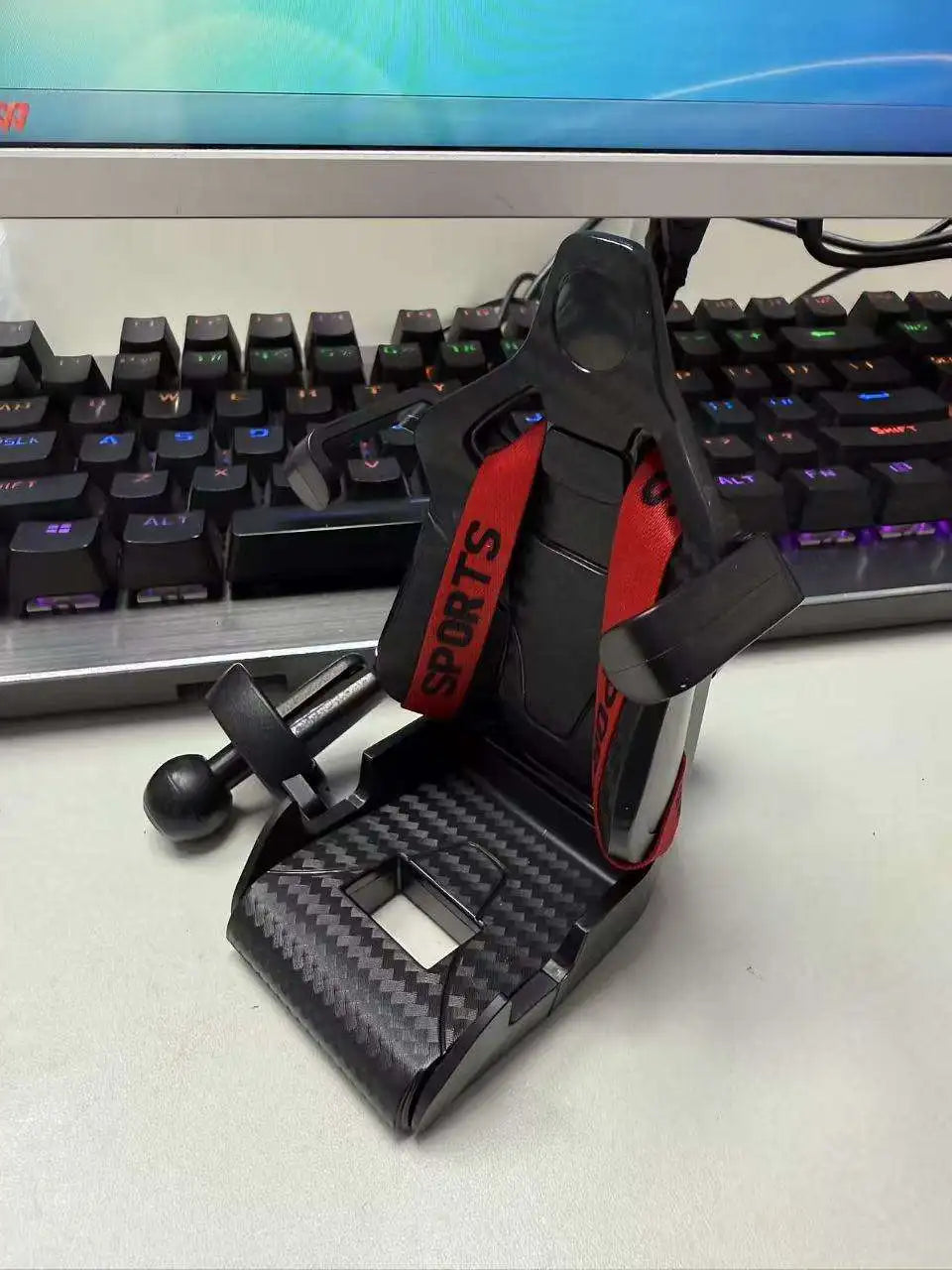 Racing Seat Design Car Phone Holder Mount Stand Suction Cup Smartphone Android & iPhone