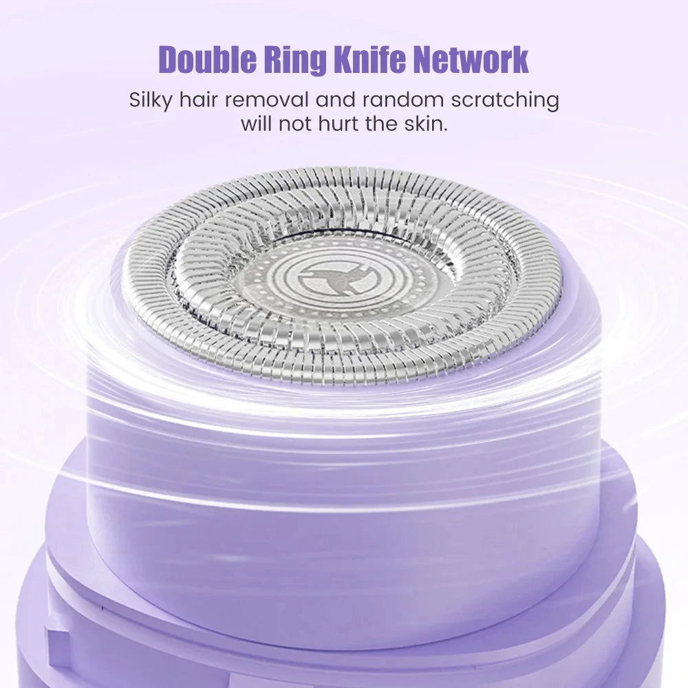 Wireless 2in1 Electric Razor Fashion Women Painless Hair Removal Rechargeable Body Trimmer Shaver