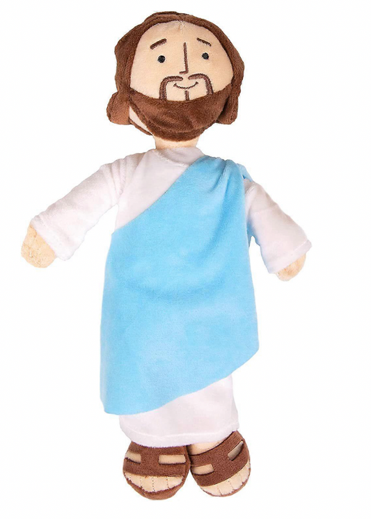 Jesus & Virgin Mary Plush Doll Set 32cm (Blue & Red Robes) Inspirational Religious Gift for Kids, Families & Home Decor