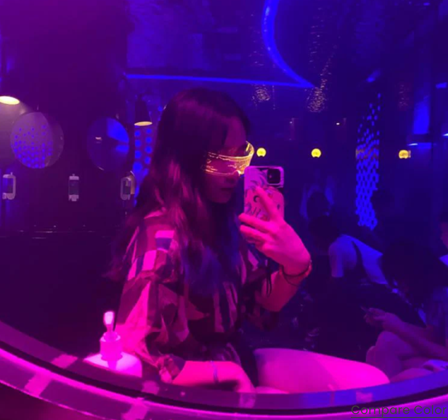 LED Flashing Light 7 Color Mode Glow in the Dark Glasses