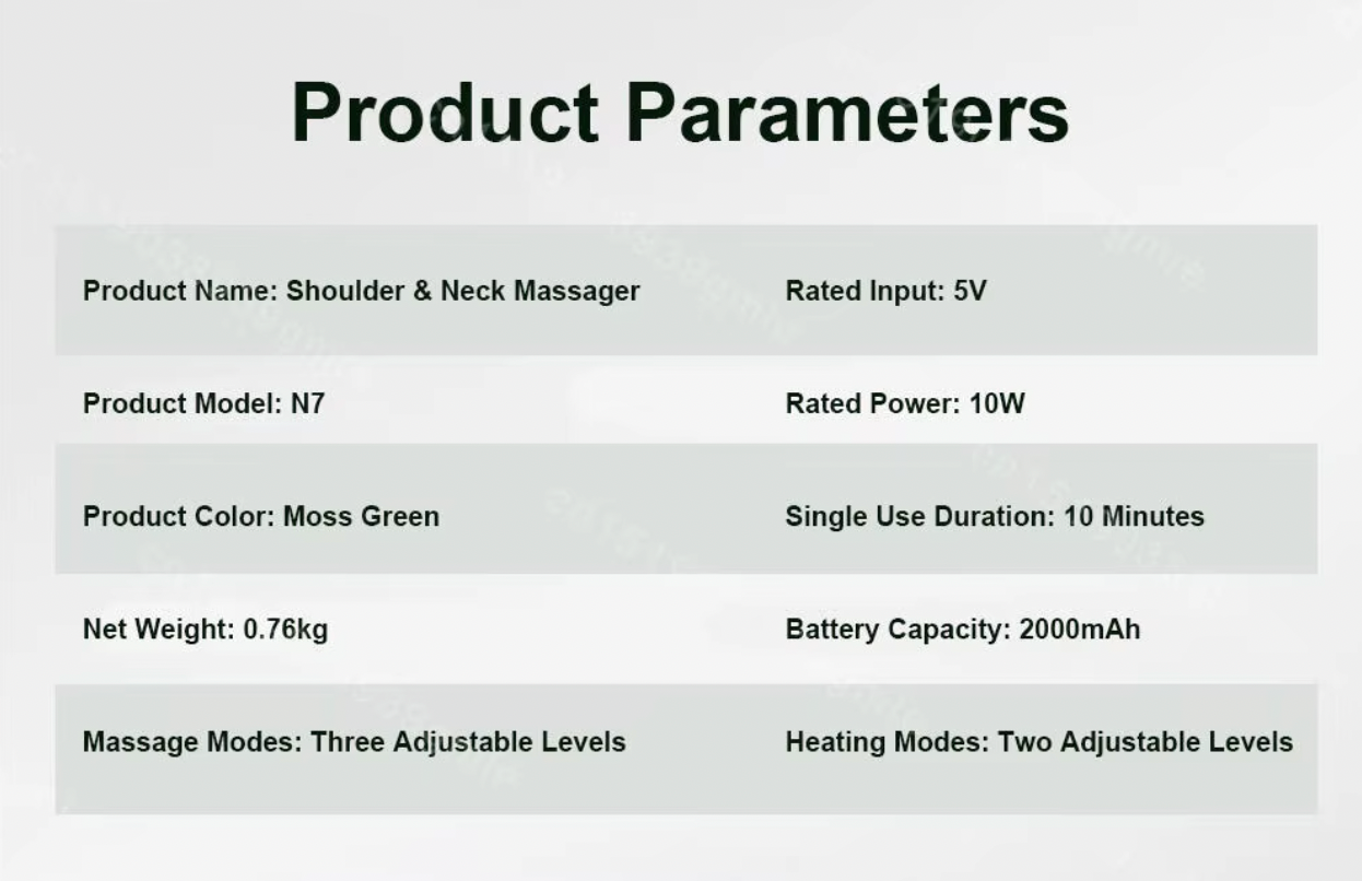 Bionic Neck Shoulder Massager Heated Fatigue Relief Relax Muscle