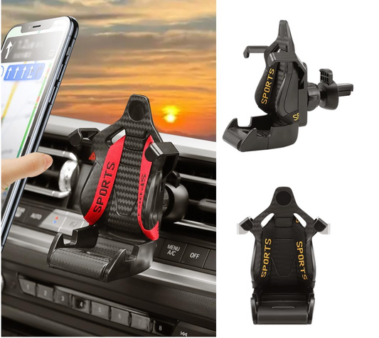 Racing Seat Design Car Phone Holder Mount Stand Suction Cup Smartphone Android & iPhone