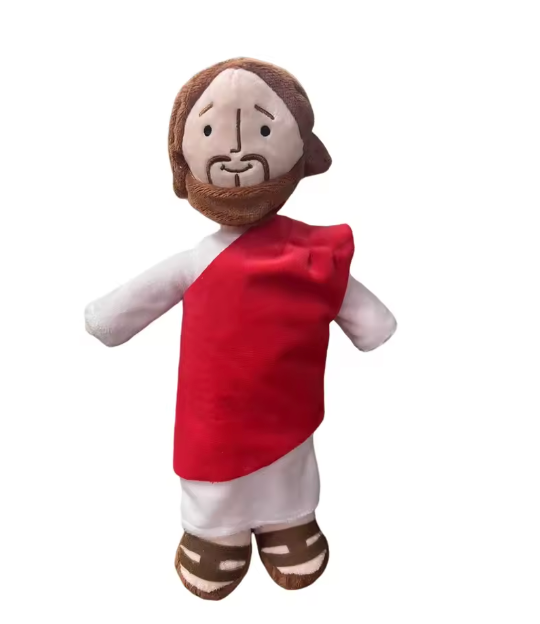 Jesus & Virgin Mary Plush Doll Set 32cm (Blue & Red Robes) Inspirational Religious Gift for Kids, Families & Home Decor