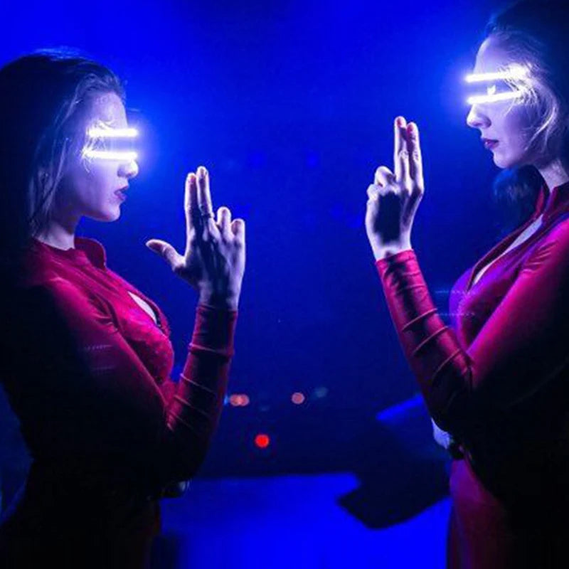 LED Flashing Light 7 Color Mode Glow in the Dark Glasses