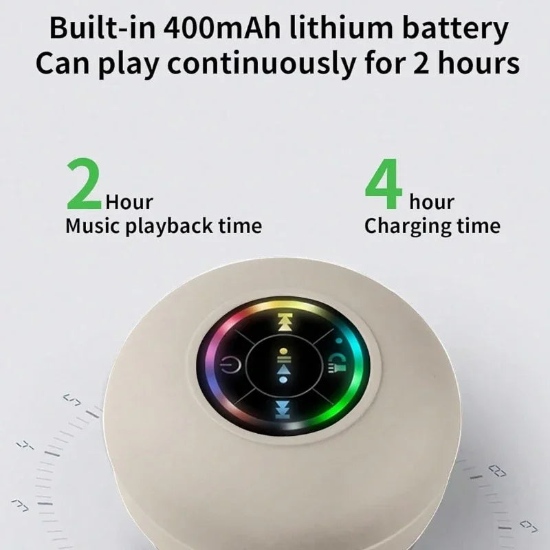 Waterproof Portable Bluetooth Speaker Wireless with LED Light Used for Car Showers Pool