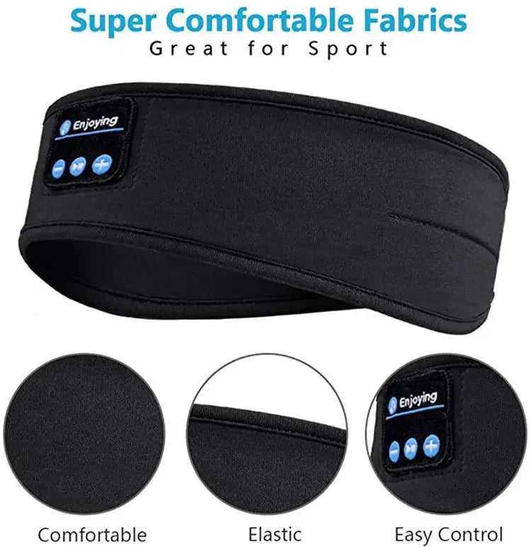 Bluetooth Sleep Headband – Wireless Headphones, Built-In Speakers, Comfortable Fabric, 10-Hour Battery Life